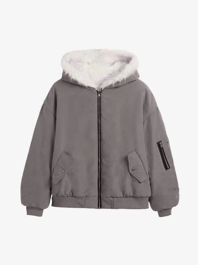 Miue Reversible Fur Zip-Up