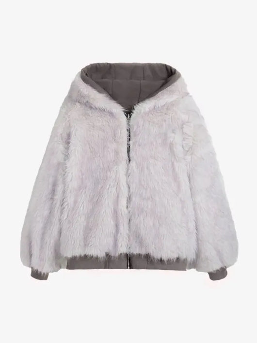 Miue Reversible Fur Zip-Up